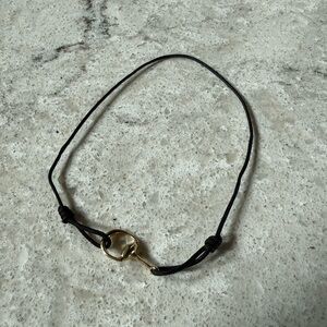 14kt Gold Horsebit Cord Bracelet